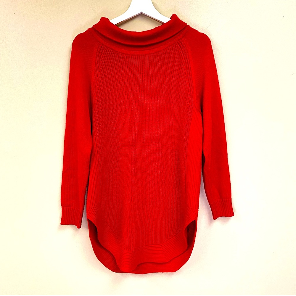 Athleta mock neck merino wool oversized sweater M